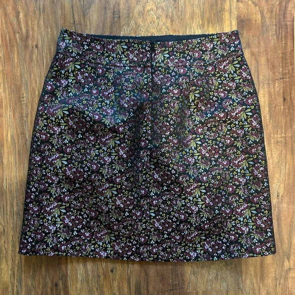LOFT Floral Print Mini Skirt Women’s Size 6 Petite Business Casual Cockatil - Picture 2 of 8